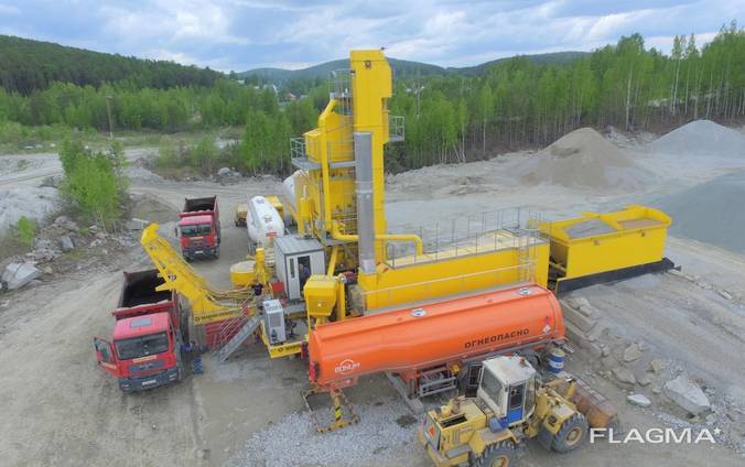 Used Marini 120-160 tch mobile asphalt plant, 2014