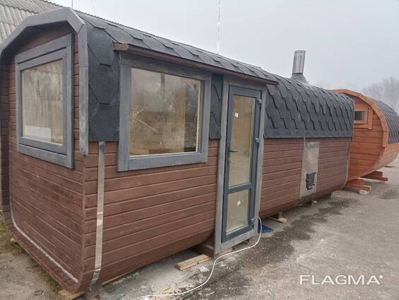 Баня Квадро-бочка BADEFASS 6.0м на 3 пом.